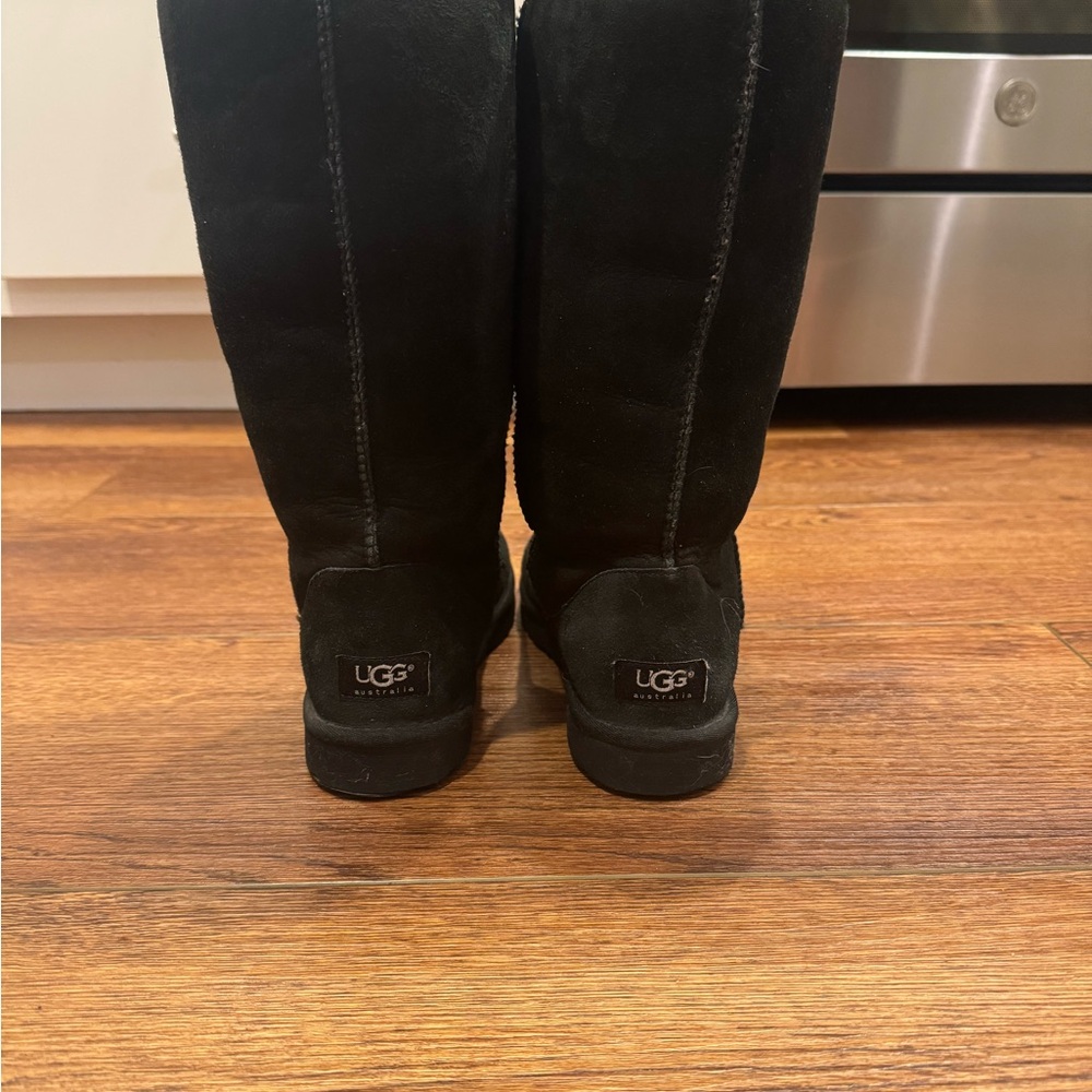 UGG Women's Classic Tall Black Winter Boots - Picture 6 of 15